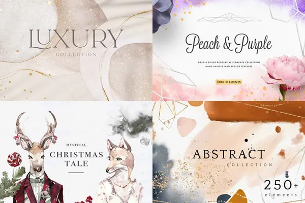 50 Watercolor Textures and Backgrounds — Free & Premium