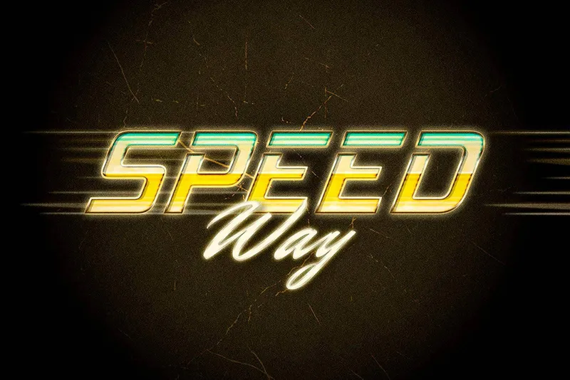 Vivid 80s Retro Text Effects