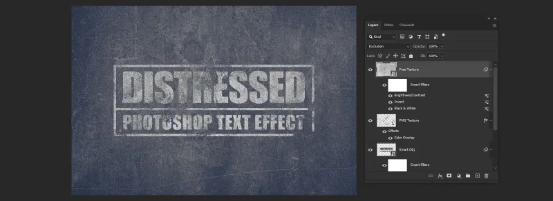 Distressed Text in Photoshop