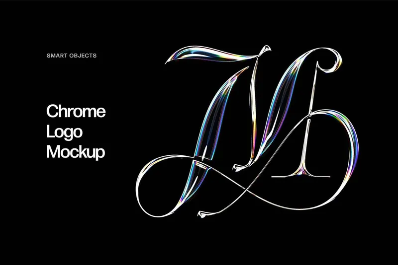 Chrome Logo Mockup