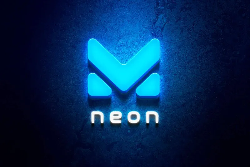 Ice Neon Logo Mockup