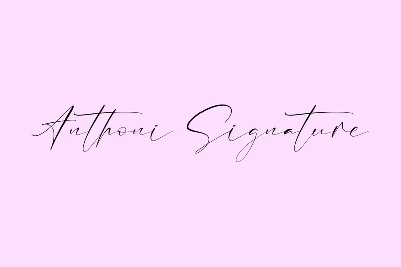 Anthoni Signature Font