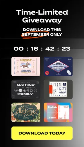 Pixelbuddha August Time-Limited Giveaway — six design products, available for subscribers this month
