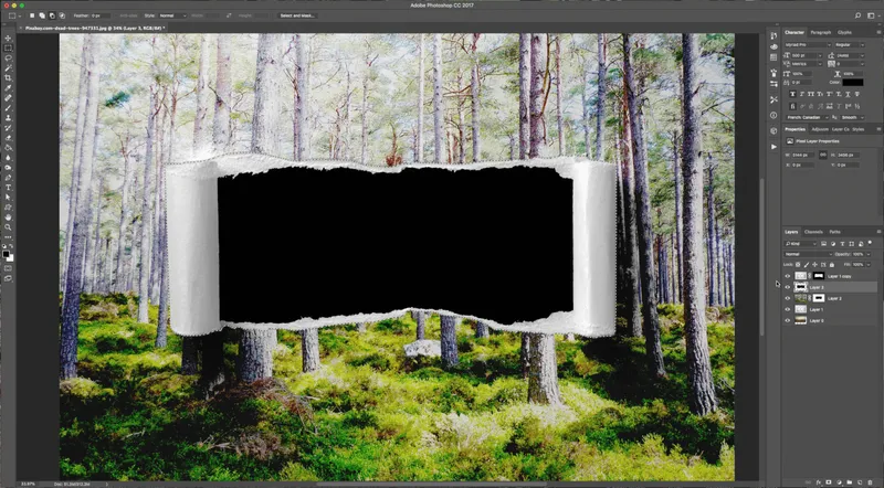 How To Create a Torn Image Overlap in Photoshop