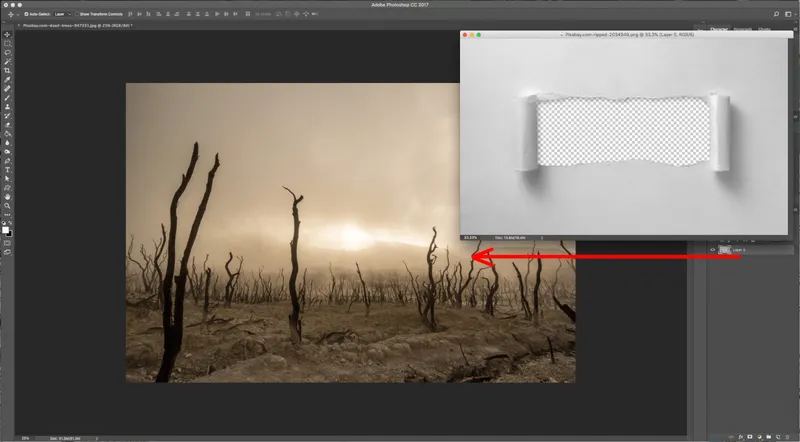 How To Create a Torn Image Overlap in Photoshop