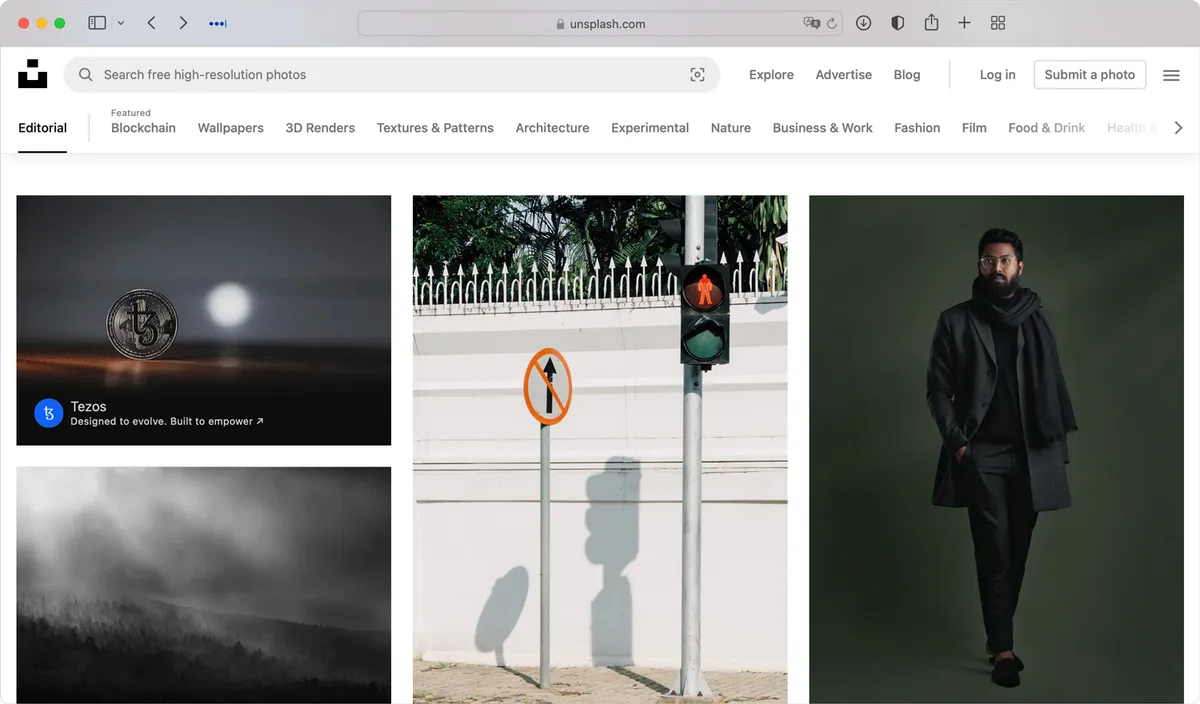 Unsplash stock photos