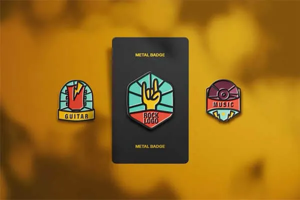 Enamel Pin Badge Mockup