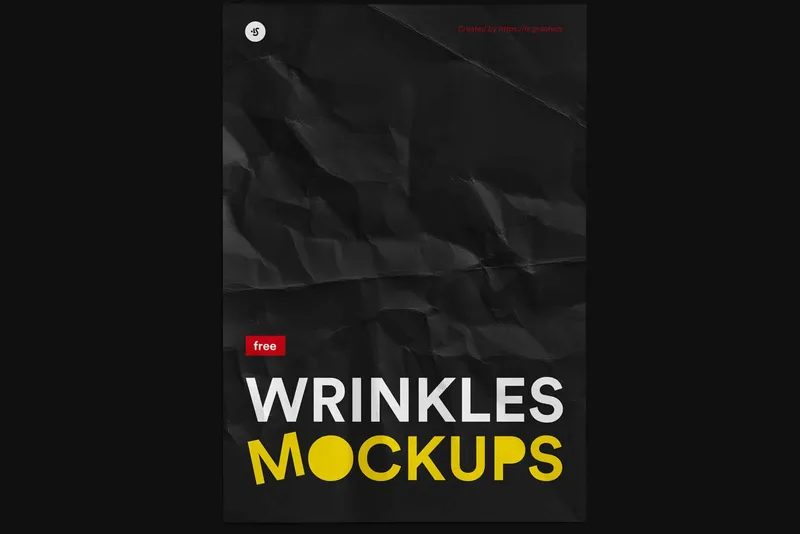 Free Crumpled Paper Mockup