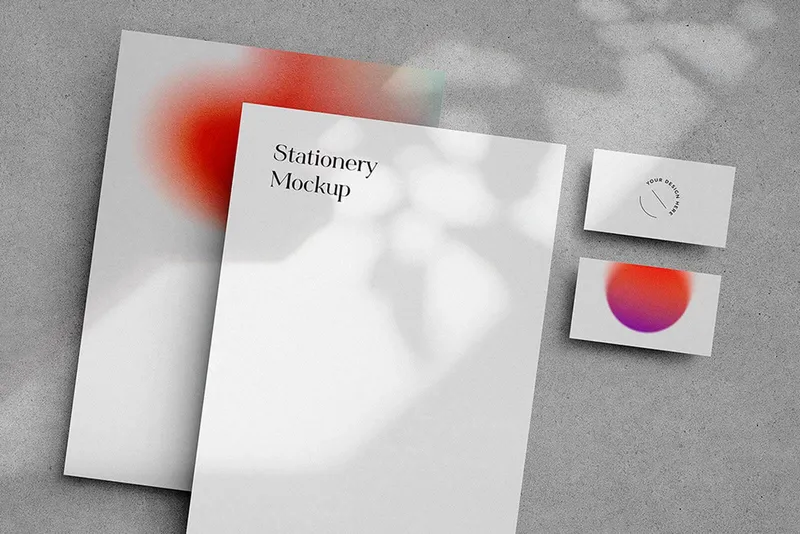 Lively Shadows Stationery Mockup