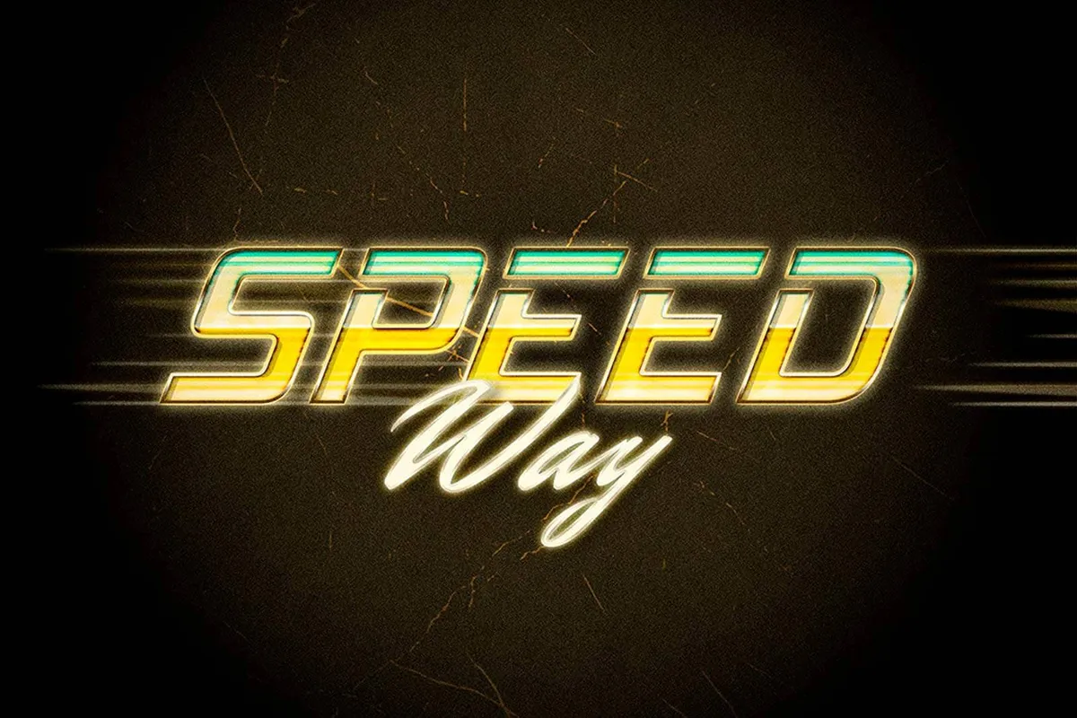 Vivid 80s Retro Text Effects