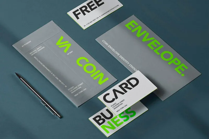 Branding Stationery PSD Envelope Mockup