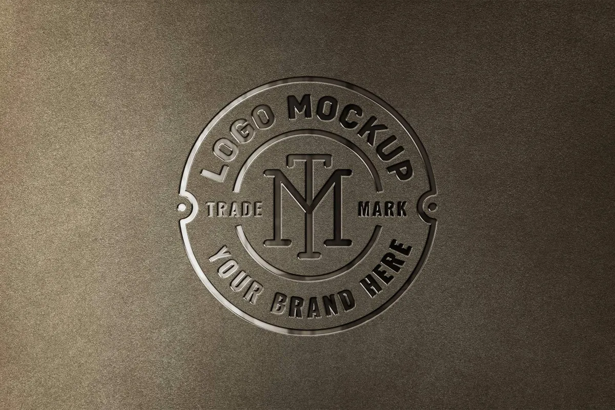 Glossy Debossed Logo Mockup