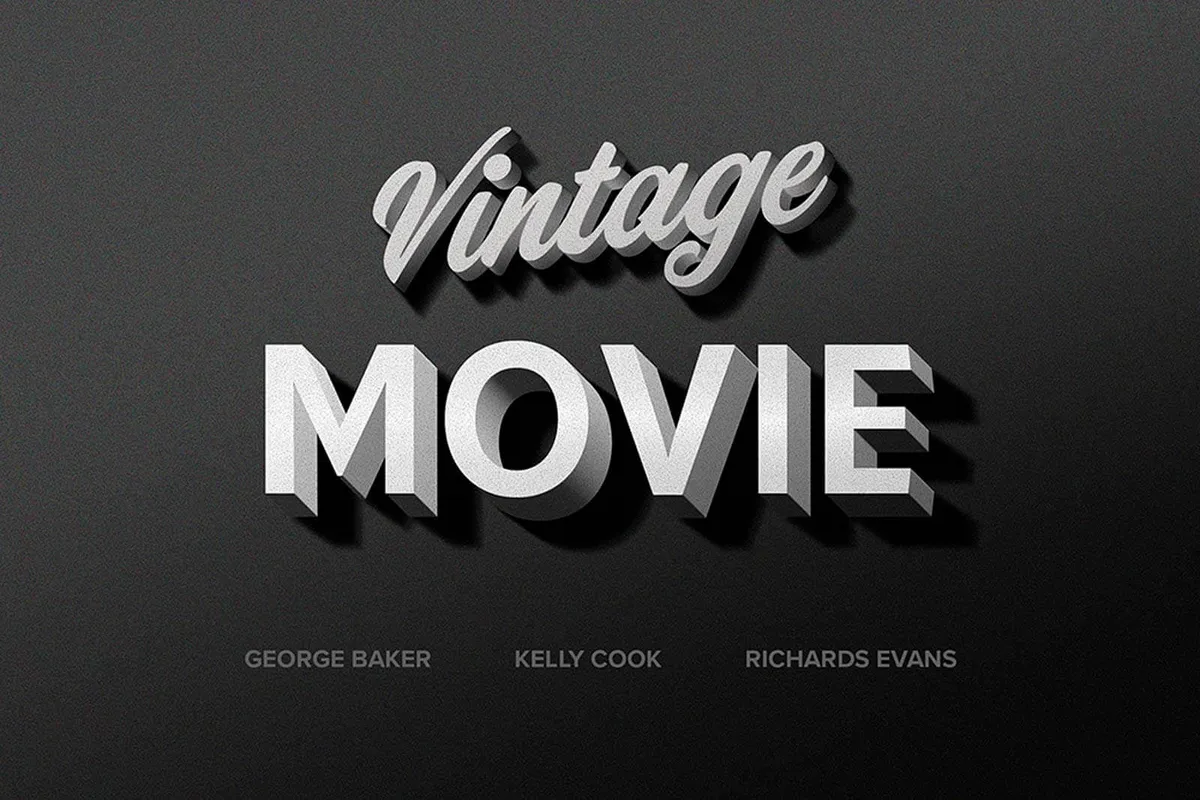 Vintage Movie Text Effect