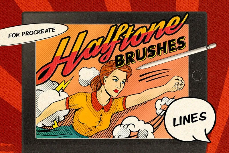 Comics Halftone Procreate Brushes