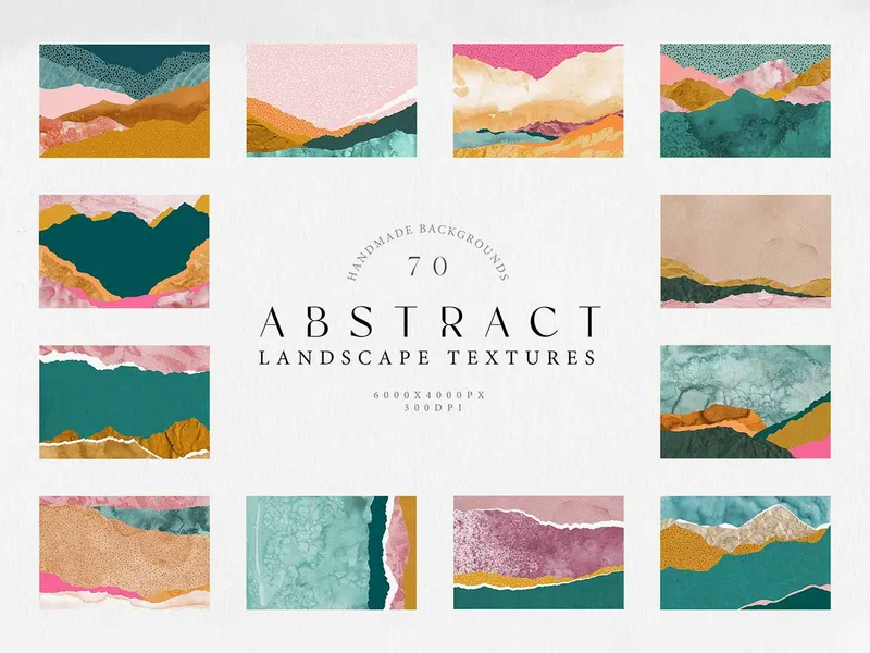 Abstract Landscape Watercolor Papers
