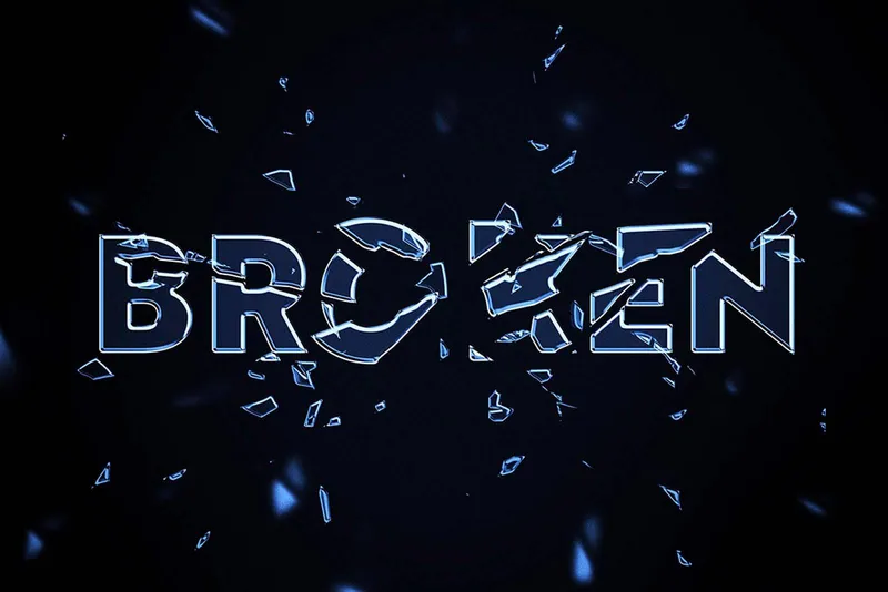 Smashed Glass Text Effect