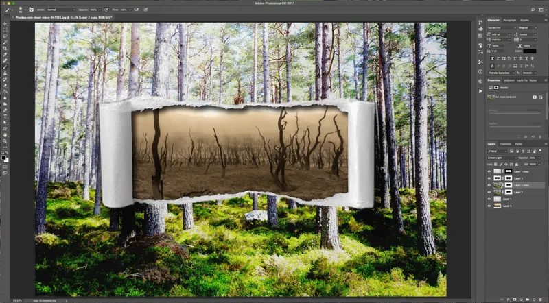 How To Create a Torn Image Overlap in Photoshop