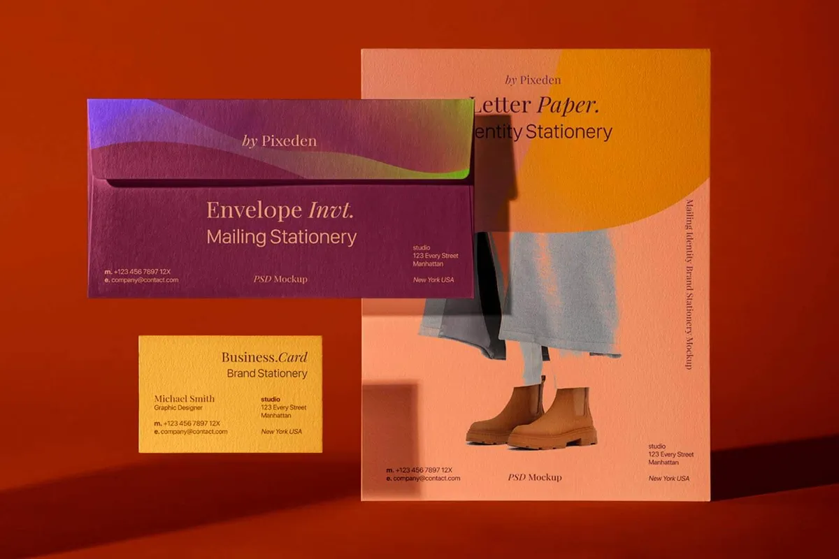 Mailing Brand PSD Envelope Mockup Set
