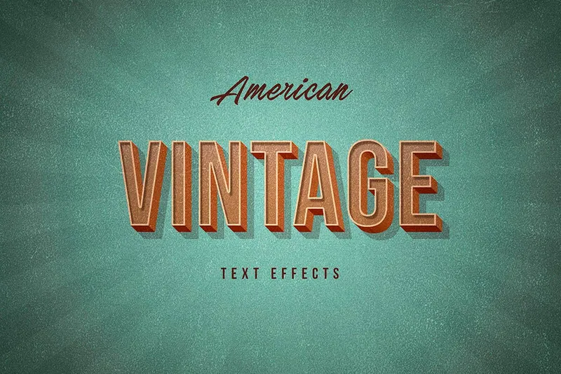 American Vintage Text Effects
