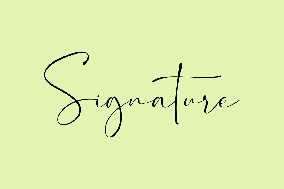 Signature Font