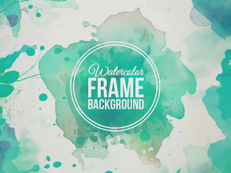 Watercolor Background in Turquoise Tones