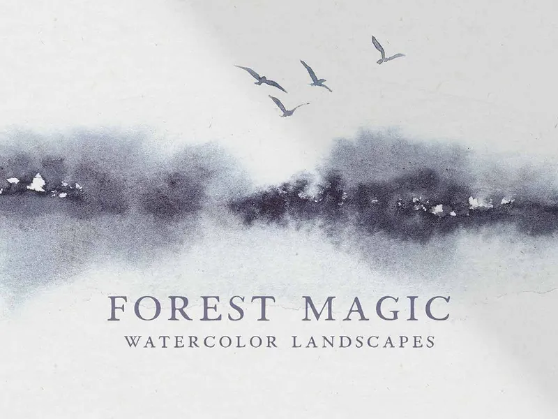 Forest Watercolor Landscapes