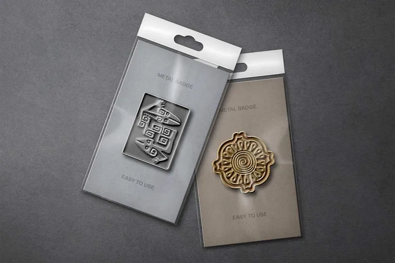 Metallic Pin Badges Scenes