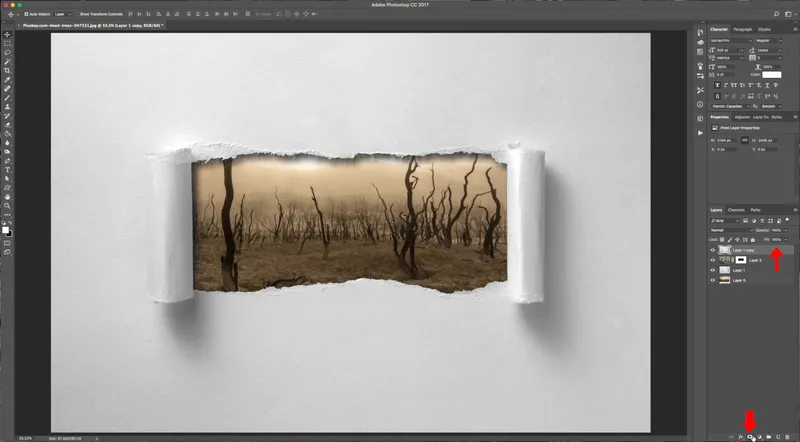 How To Create a Torn Image Overlap in Photoshop