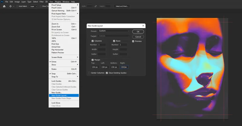 How to Create a Poster Design with Neon Negative Photo Effect