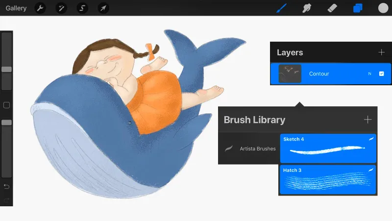How to Create Illustration With Artista Procreate Brushes