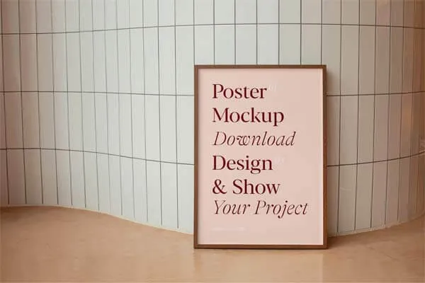 Poster on the Floor Mockup