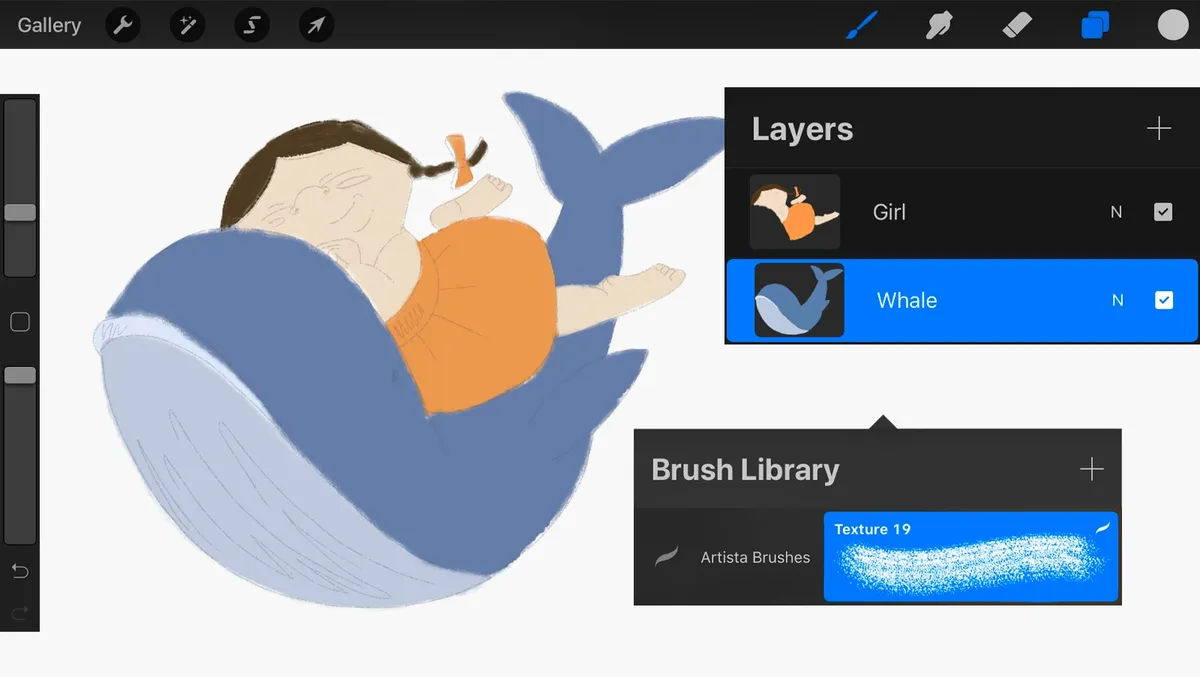 How to Create Illustration With Artista Procreate Brushes