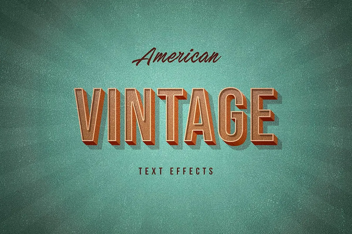American Vintage Text Effects