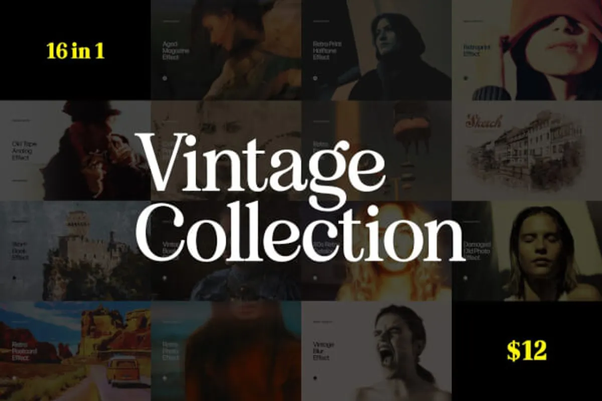 16 in 1 Vintage Photo Effects Collection
