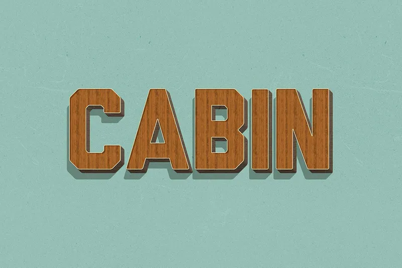 Retro Wood Text Styles