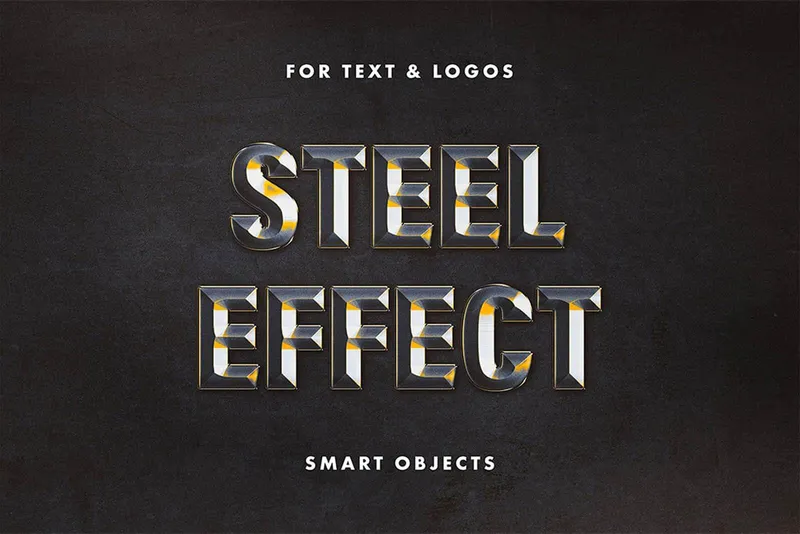 Forged Steel Text Effect