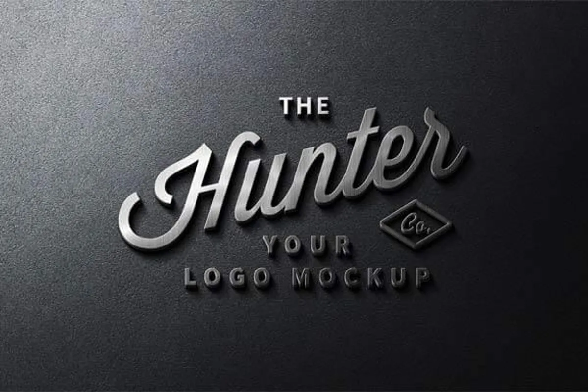 Steel Signage Logo Mockup
