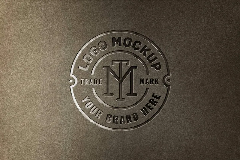 Glossy Debossed Logo Mockup