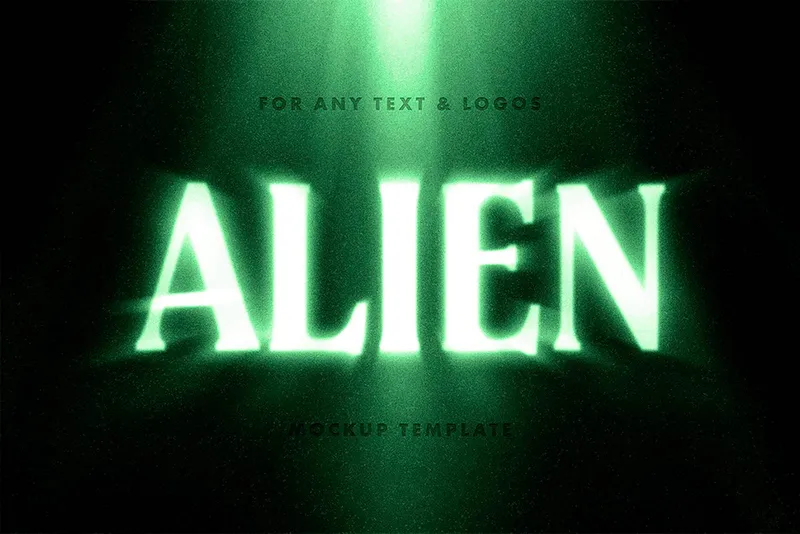 Alien Glow Text Effect