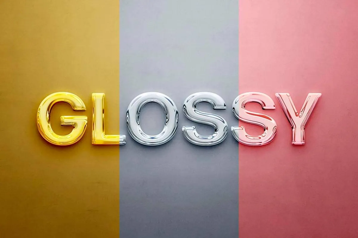 Glossy 3D Text Effects
