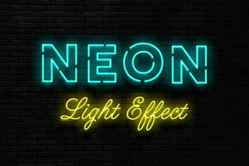 Neon Sign Photoshop Effect