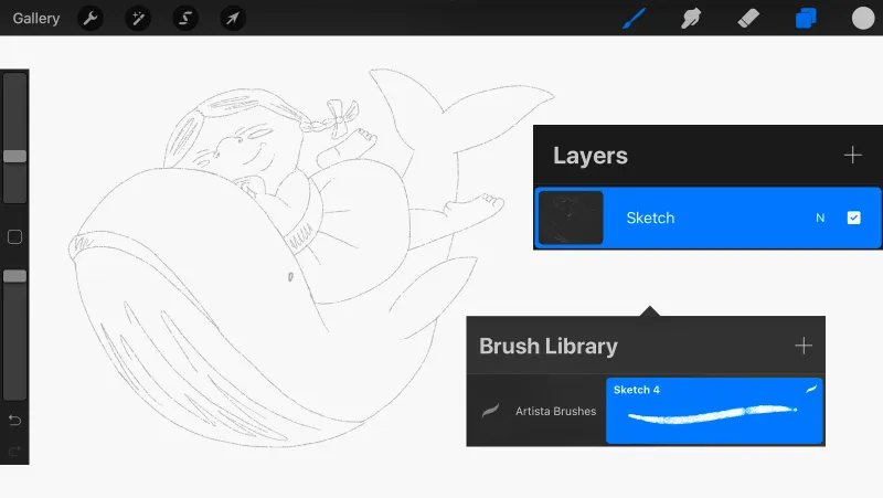How to Create Illustration With Artista Procreate Brushes