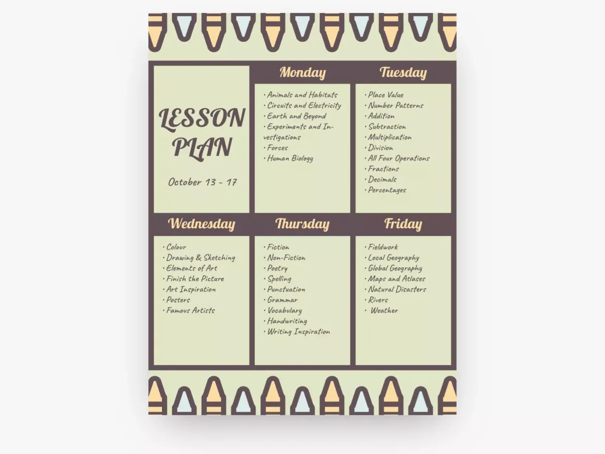1st Grade Lesson Plan