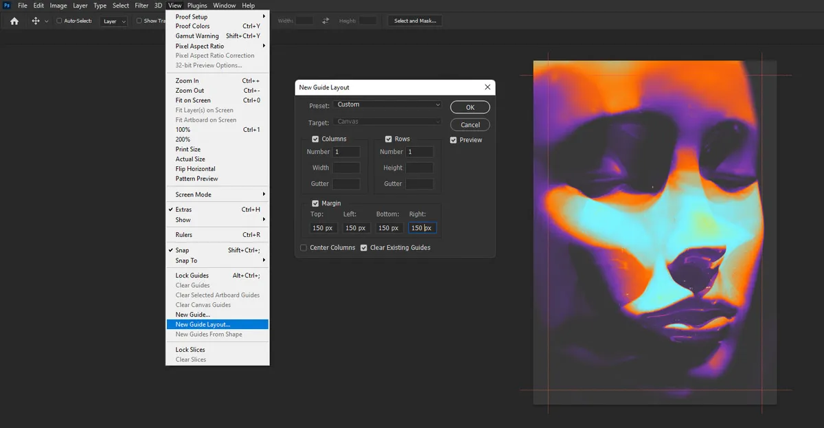 How to Create a Poster Design with Neon Negative Photo Effect