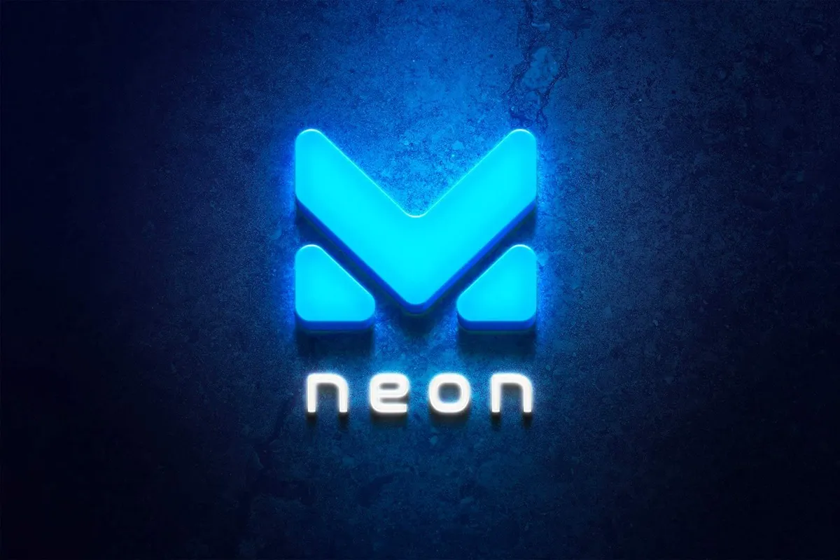 Ice Neon Logo Mockup