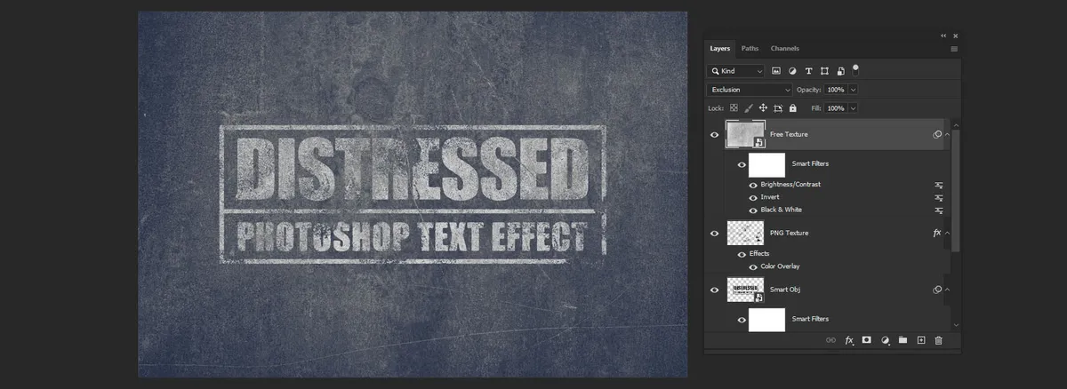 Distressed Text in Photoshop