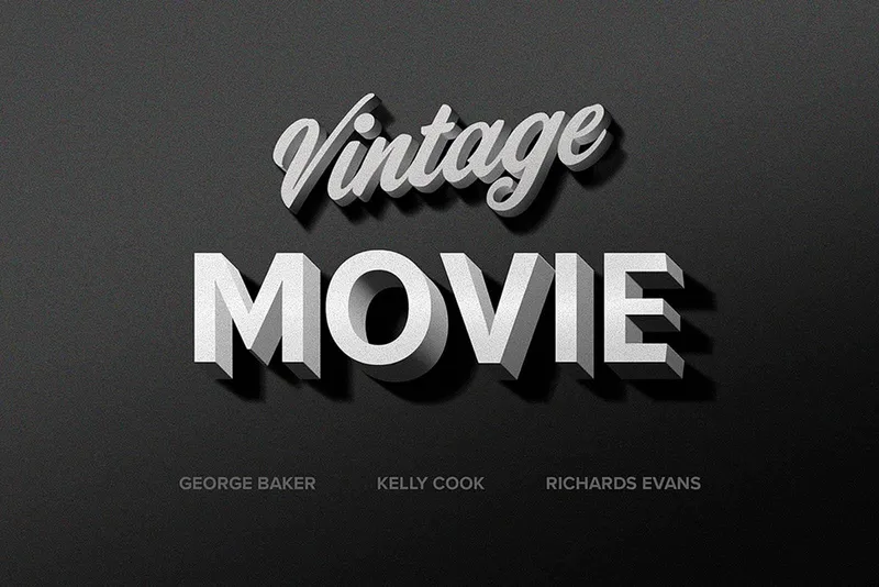 Vintage Movie Text Effect