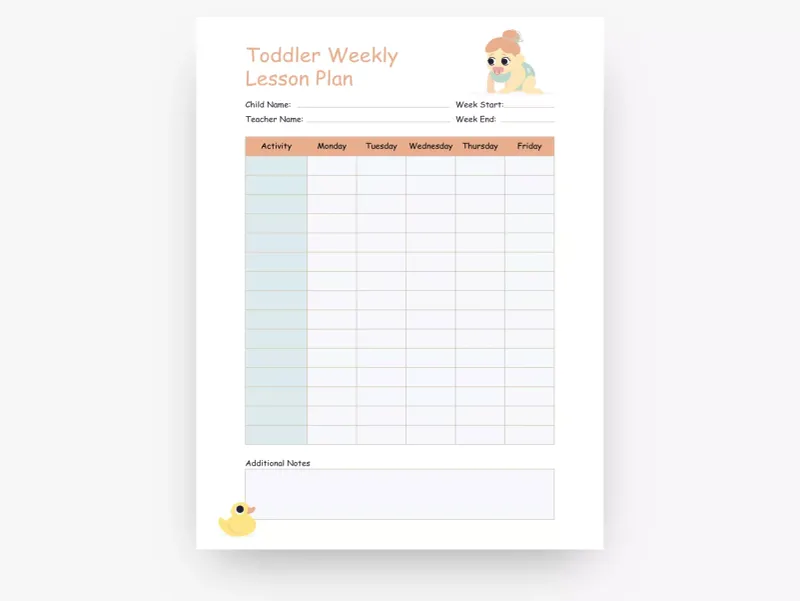 Infant Lesson Plan