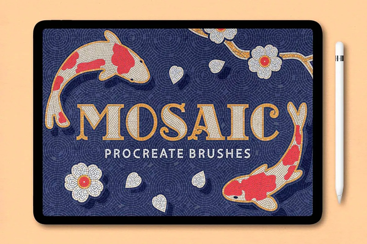 Mosaic Tile Procreate Brushes