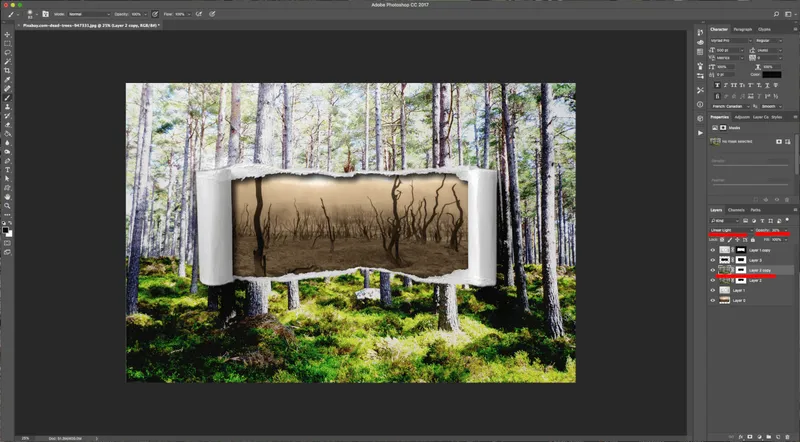 How To Create a Torn Image Overlap in Photoshop